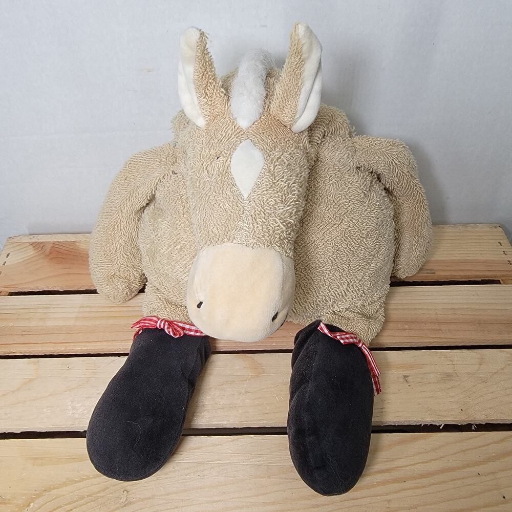 Plush Bean Bag Heavy Bottom Terry Cloth Donkey w/ Band-aids